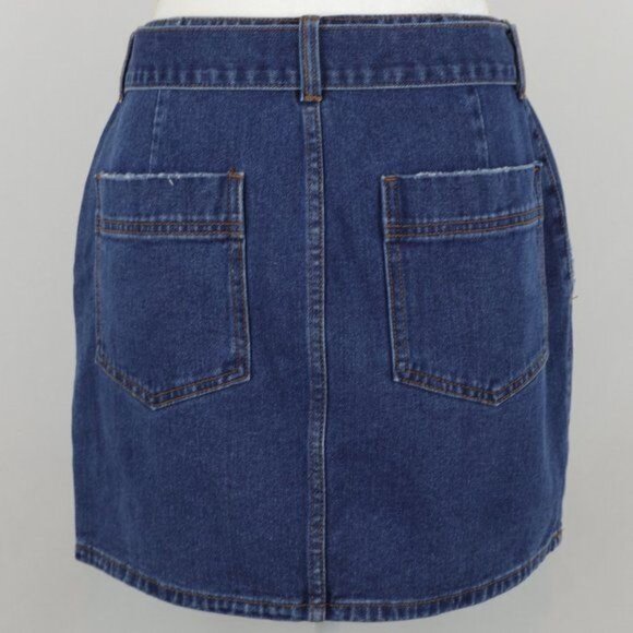 Billabong Women's Size 30 Blue Cotton Denim Belted Mini Skirt - Picture 5 of 11